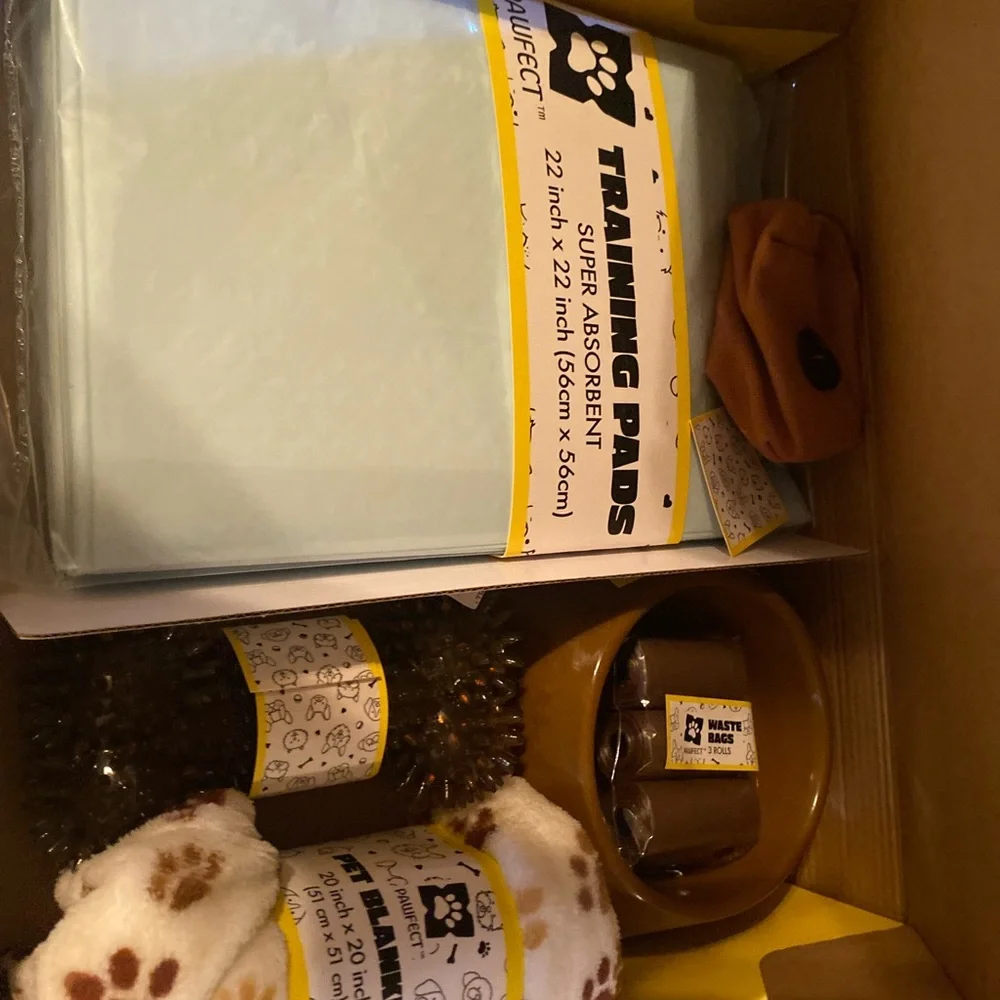 Pawfect Puppy Starter Kit - Black, White & Yellow Box